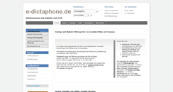 Desktop Screenshot of e-dictaphone.de